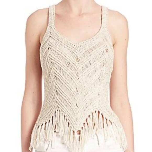 Alice + Olivia Tops - Alice + Olivia Macrame Top